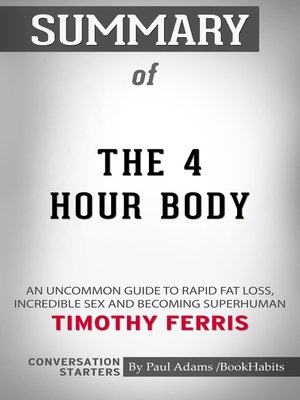 cover image of Summary of the 4-Hour Body